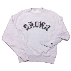 CHAMPION Reverse Weave Brown University Bears Crewneck Sweatshirt Gray Small S